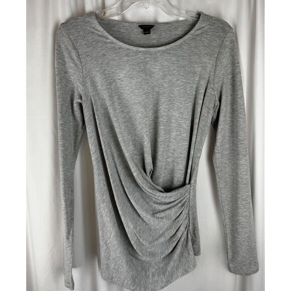 Ann Taylor Ruching Long Sleeves Blouse, Gray, Sz: S, 57-19 - Picture 10 of 15